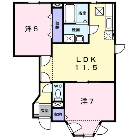 ソレイユ　Ａの物件間取画像